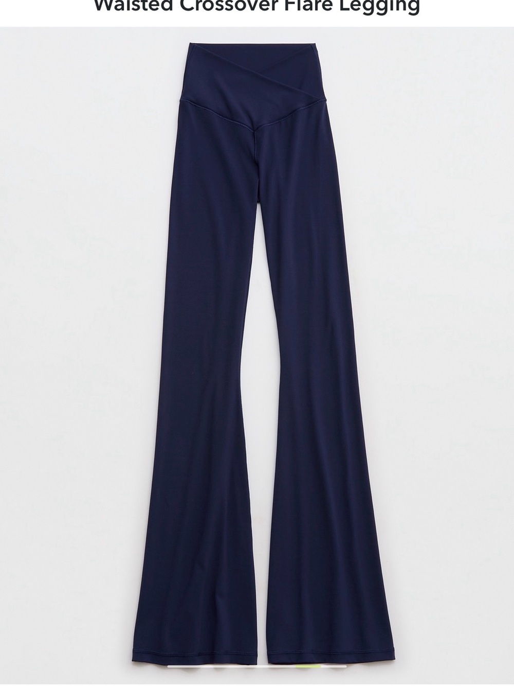 aerie High-Waisted Crossover Flare Leggings - Navy Blue